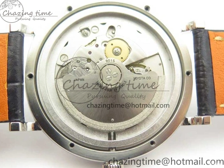 MIROTIME 0402 Refined Portofino Automatic SS MKF 1:1 Best Edition Blue Dial On Blue Leather Strap MIYOTA 9015 V 7201